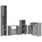 vidaXL 4-tlg. Badmöbel-Set Grau Sonoma Holzwerkstoff vidaXL 4-tlg. Badmöbel-Set Grau Sonoma Holzwerkstoff