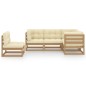 5-tlg. Garten-Lounge-Set mit Kissen Kiefer Massivholz 5-tlg. Garten-Lounge-Set mit Kissen Kiefer Massivholz