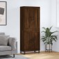 Highboard Braun Eichen-Optik 69,5x34x180 cm Holzwerkstoff Highboard Braun Eichen-Optik 69,5x34x180 cm Holzwerkstoff