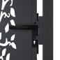 vidaXL Gartentor Anthrazit 105x205 cm Stahl Baum-Design vidaXL Gartentor Anthrazit 105x205 cm Stahl Baum-Design