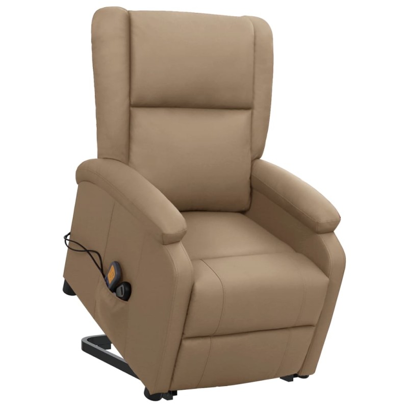 vidaXL Massagesessel mit Aufstehhilfe Cappuccino-Braun Kunstleder vidaXL Massagesessel mit Aufstehhilfe Cappuccino-Braun Kunstleder