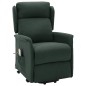 vidaXL Massagesessel mit Aufstehhilfe Dunkelgrün Stoff vidaXL Massagesessel mit Aufstehhilfe Dunkelgrün Stoff