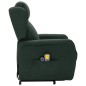 vidaXL Massagesessel mit Aufstehhilfe Dunkelgrün Stoff vidaXL Massagesessel mit Aufstehhilfe Dunkelgrün Stoff