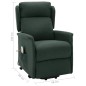 vidaXL Massagesessel mit Aufstehhilfe Dunkelgrün Stoff vidaXL Massagesessel mit Aufstehhilfe Dunkelgrün Stoff