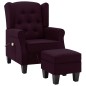 vidaXL Massagesessel mit Hocker Lila Stoff vidaXL Massagesessel mit Hocker Lila Stoff