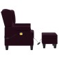 vidaXL Massagesessel mit Hocker Lila Stoff vidaXL Massagesessel mit Hocker Lila Stoff