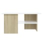 vidaXL Couchtisch Weiß und Sonoma-Eiche 90x60x46,5 cm Holzwerkstoff vidaXL Couchtisch Weiß und Sonoma-Eiche 90x60x46,5 cm Holzwerkstoff