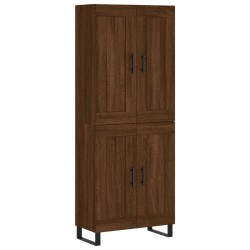 Highboard Braun Eichen-Optik 69,5x34x180 cm Holzwerkstoff