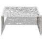 vidaXL Couchtisch Silbern Geometrisches Lochmuster Aluminium 