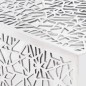 vidaXL Couchtisch Silbern Geometrisches Lochmuster Aluminium 