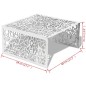 vidaXL Couchtisch Silbern Geometrisches Lochmuster Aluminium 