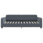 vidaXL Tagesbett Ausziehbar Dunkelgrau 100x200 cm Samt vidaXL Tagesbett Ausziehbar Dunkelgrau 100x200 cm Samt