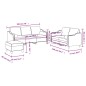 vidaXL 3-tlg. Sofagarnitur mit Kissen Dunkelgrau Stoff vidaXL 3-tlg. Sofagarnitur mit Kissen Dunkelgrau Stoff