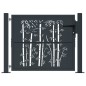 vidaXL Gartentor Anthrazit 105x80 cm Stahl Bambus-Design vidaXL Gartentor Anthrazit 105x80 cm Stahl Bambus-Design