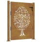 vidaXL Gartentor 105x130 cm Cortenstahl Baum-Design vidaXL Gartentor 105x130 cm Cortenstahl Baum-Design