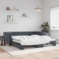 vidaXL Tagesbett Ausziehbar Dunkelgrau 100x200 cm Samt vidaXL Tagesbett Ausziehbar Dunkelgrau 100x200 cm Samt