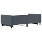 vidaXL Tagesbett Ausziehbar Dunkelgrau 100x200 cm Samt vidaXL Tagesbett Ausziehbar Dunkelgrau 100x200 cm Samt