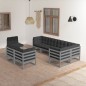 vidaXL 8-tlg. Garten-Lounge-Set mit Kissen Massivholz Kiefer vidaXL 8-tlg. Garten-Lounge-Set mit Kissen Massivholz Kiefer