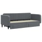 vidaXL Tagesbett Ausziehbar mit Schubladen Dunkelgrau 90x200 cm Samt vidaXL Tagesbett Ausziehbar mit Schubladen Dunkelgrau 90x200 cm Samt