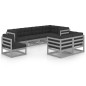 vidaXL 8-tlg. Garten-Lounge-Set mit Kissen Massivholz Kiefer vidaXL 8-tlg. Garten-Lounge-Set mit Kissen Massivholz Kiefer