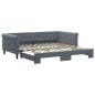 vidaXL Tagesbett Ausziehbar Dunkelgrau 100x200 cm Samt vidaXL Tagesbett Ausziehbar Dunkelgrau 100x200 cm Samt