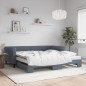 vidaXL Tagesbett Ausziehbar mit Matratzen Dunkelgrau 100x200 cm Samt vidaXL Tagesbett Ausziehbar mit Matratzen Dunkelgrau 100x200 cm Samt