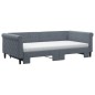 vidaXL Tagesbett Ausziehbar mit Matratzen Dunkelgrau 100x200 cm Samt vidaXL Tagesbett Ausziehbar mit Matratzen Dunkelgrau 100x200 cm Samt