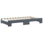 vidaXL Tagesbett Ausziehbar mit Matratzen Dunkelgrau 100x200 cm Samt vidaXL Tagesbett Ausziehbar mit Matratzen Dunkelgrau 100x200 cm Samt