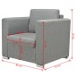 vidaXL Sessel Hellgrau Stoff vidaXL Sessel Hellgrau Stoff