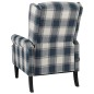 vidaXL Relaxsessel Verstellbar Blau Stoff vidaXL Relaxsessel Verstellbar Blau Stoff