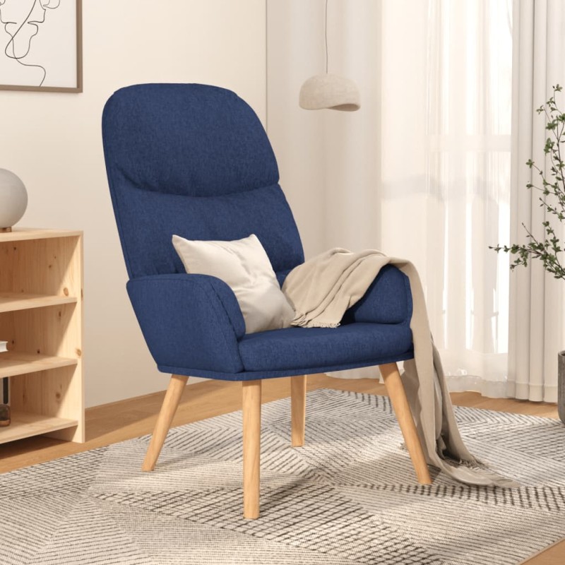 vidaXL Relaxsessel Blau Stoff vidaXL Relaxsessel Blau Stoff