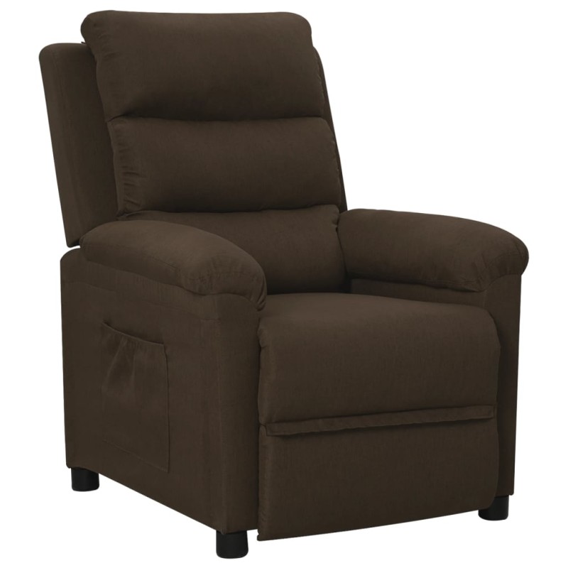 vidaXL Relaxsessel Dunkelbraun Stoff vidaXL Relaxsessel Dunkelbraun Stoff