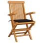 vidaXL Gartenstühle mit Schwarzen Kissen 8 Stk. Massivholz Teak vidaXL Gartenstühle mit Schwarzen Kissen 8 Stk. Massivholz Teak