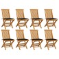 vidaXL Gartenstühle mit Schwarzen Kissen 8 Stk. Massivholz Teak vidaXL Gartenstühle mit Schwarzen Kissen 8 Stk. Massivholz Teak
