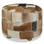 vidaXL Hocker Echtleder Rund 50x50x45 cm vidaXL Hocker Echtleder Rund 50x50x45 cm