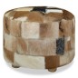 vidaXL Hocker Echtleder Rund 50x50x45 cm vidaXL Hocker Echtleder Rund 50x50x45 cm