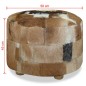 vidaXL Hocker Echtleder Rund 50x50x45 cm vidaXL Hocker Echtleder Rund 50x50x45 cm