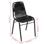 vidaXL Esszimmerstühle 6 Stk. Schwarz Echtleder vidaXL Esszimmerstühle 6 Stk. Schwarz Echtleder