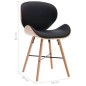 vidaXL Esszimmerstühle 4 Stk. Schwarz Kunstleder und Bugholz vidaXL Esszimmerstühle 4 Stk. Schwarz Kunstleder und Bugholz