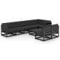 9-tlg. Garten-Lounge-Set mit Kissen Massivholz Kiefer 9-tlg. Garten-Lounge-Set mit Kissen Massivholz Kiefer