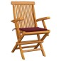 vidaXL Gartenstühle mit Weinroten Kissen 2 Stk. Massivholz Teak vidaXL Gartenstühle mit Weinroten Kissen 2 Stk. Massivholz Teak