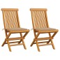 vidaXL Gartenstühle mit Beige Kissen 2 Stk. Massivholz Teak vidaXL Gartenstühle mit Beige Kissen 2 Stk. Massivholz Teak