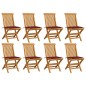 vidaXL Gartenstühle mit Weinroten Kissen 8 Stk. Massivholz Teak vidaXL Gartenstühle mit Weinroten Kissen 8 Stk. Massivholz Teak