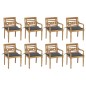 vidaXL Batavia-Stühle mit Kissen 8 Stk. Massivholz Teak vidaXL Batavia-Stühle mit Kissen 8 Stk. Massivholz Teak