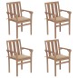 vidaXL Stapelbare Gartenstühle mit Kissen 4 Stk. Massivholz Teak vidaXL Stapelbare Gartenstühle mit Kissen 4 Stk. Massivholz Teak
