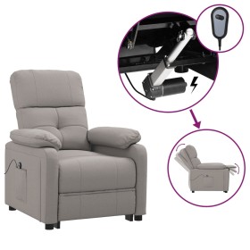 vidaXL Relaxsessel Elektrisch Taupe Stoff
