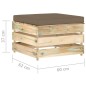 vidaXL 2-tlg. Garten-Lounge-Set mit Kissen Grün Imprägniertes Holz vidaXL 2-tlg. Garten-Lounge-Set mit Kissen Grün Imprägniertes Holz