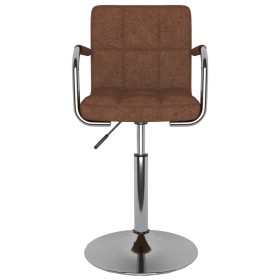 vidaXL Esszimmerstuhl Braun Stoff