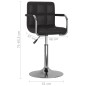 vidaXL Esszimmerstühle 4 Stk. Drehbar Schwarz Kunstleder vidaXL Esszimmerstühle 4 Stk. Drehbar Schwarz Kunstleder