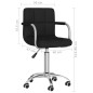 vidaXL Esszimmerstuhl Drehbar Schwarz Stoff vidaXL Esszimmerstuhl Drehbar Schwarz Stoff